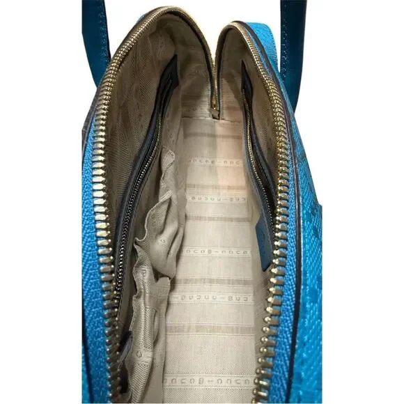 GUCCI Cerulean Blue Diamanté Leather 2way Boston Bag Auth Speedy Doctor Duffle - Picture 13 of 15